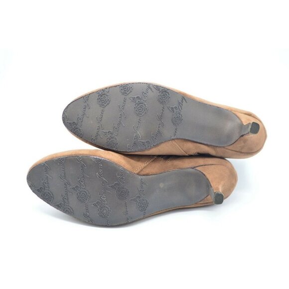 Joan Boyce Camel Brown Kitten Heel Ankle Boot 10 - Picture 5 of 8